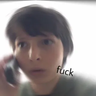 😮 fuck parolaccia, faccia, ragazzo, arrabbiato, adolescente, telefono telegram sticker