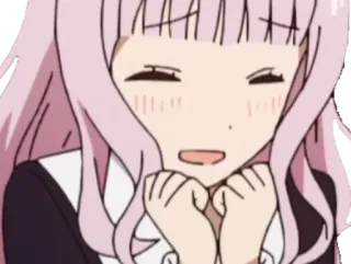😊 Chika Fujiwara Kaguya-sama: Love Is War 动漫, 藤原千花, 辉夜大小姐想让我告白, 可爱, 开心, 漫画 telegram sticker