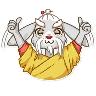 👍 coelho, desenho animado, polegar para cima, animal, peludo telegram sticker
