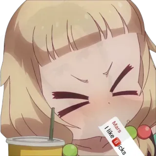 🍆 I like 🅱️licks Garota anime, Meme, Gíria, Emoji, Ofensivo, Sticker telegram sticker