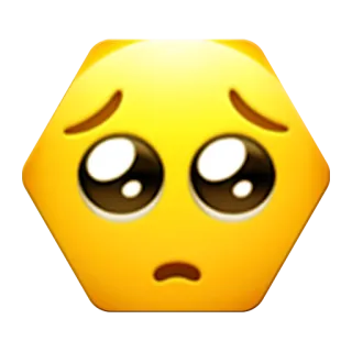 🥺 emoji, sad, upset, yellow telegram sticker