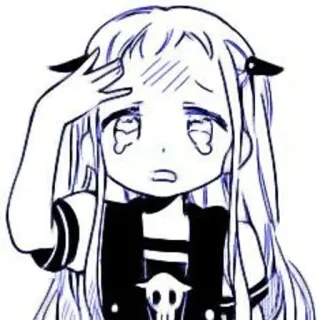 🫐 Nene Yashiro Toilet-Bound Hanako-kun Anime, Manga, Hanako-kun - I Sette Misteri dell'Accademia Kamome, Nene Yashiro, Personaggio, Triste, Piangendo telegram sticker