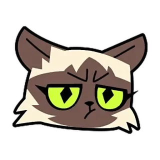 😒 cat, animal, sticker, illustration, cartoon telegram sticker