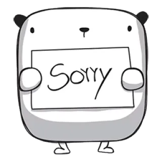 😢 Sorry Entschuldigung, niedlich, Cartoon, Tier, Ausdruck, Nachricht telegram sticker