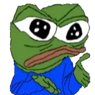 😐 Pepe the Frog ペペ, カエル, ミーム, インターネット, 悲しいカエル telegram sticker