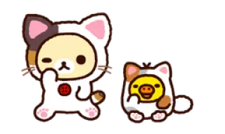 😺 น่ารัก, สัตว์, แมว, เป็ด, สติกเกอร์, การ์ตูน telegram sticker