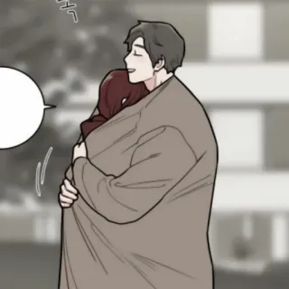 🥢 przytulanie, para, uczucie, romans, anime, miłość telegram sticker