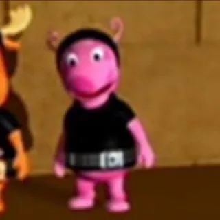 😣 Uniqua The Backyardigans programa infantil, personaje de dibujos animados, criatura rosa, animado, niños telegram sticker