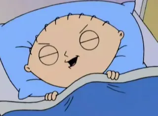 💤 Stewie Griffin Family Guy Stewie, Family Guy, cartoon, baby, animation, pillow, sleep telegram sticker