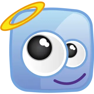 😇 Dibujo animado, Personaje, Sticker, Lindo, Halo, Ángel whatsapp sticker
