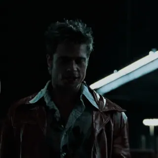 😅 Tyler Durden Fight Club película, Brad Pitt, Tyler Durden, El club de la lucha telegram sticker