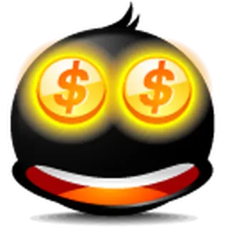 🤑 argent, dollar, yeux, emoji, finance, avidité whatsapp sticker
