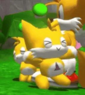 🙌 Tails sonic the hedgehog, video game, rubah, kartun, karakter telegram sticker
