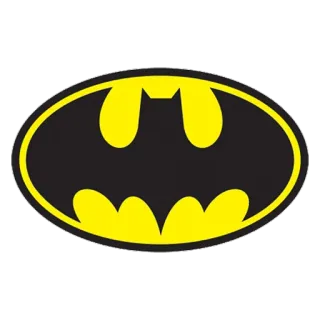 😎 Batman Бэтмен, Логотип, DC Comics, Супергерой, Летучая мышь whatsapp sticker
