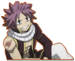 😁 Natsu Dragneel Fairy Tail anime, manga, fairy tail, natsu dragneel, sticker telegram sticker