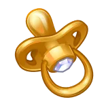 🎁 ciuccio, bebè, oro, diamante, bambino, neonato, succhietto whatsapp sticker