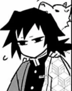 😒 Giyu Tomioka Demon Slayer Anime, Manga, Demon Slayer, Giyu Tomioka, Chibi, Carino, Fanart whatsapp sticker