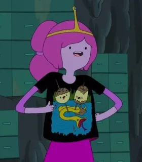 🍓 Princess Bubblegum Adventure Time 卡通, 动画, 公主, 粉色, 幻想 telegram sticker