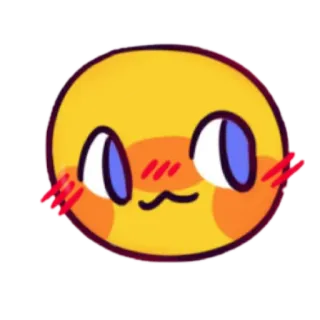 😊 Emoji, Cartoon, Niedlich, Erröten telegram sticker