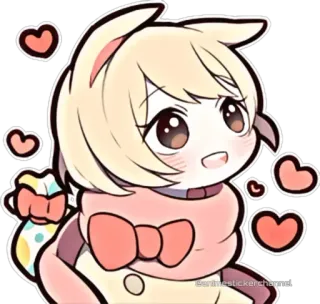 🥰 animestickerchannel Anime, Sticker, Dibujos animados, Lindo, Kawaii, Corazones whatsapp sticker