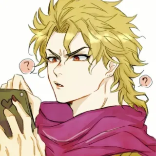 🤨 Dio Brando JoJo's Bizarre Adventure Anime, Manga, Personaje, Ilustración, Dibujo animado, Jojo's Bizarre Adventure, Dio Brando telegram sticker