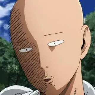 🪶 Saitama One-Punch Man Saitama, One-Punch Man, anime, manga, eroe, pelato, divertente whatsapp sticker