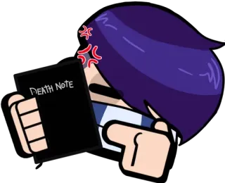 💢 Death Note DEATH NOTE Anime, Death Note, Manga, Personaggio, Arrabbiato telegram sticker