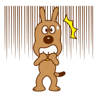 😳 anjing, kartun, terkejut, takut telegram sticker