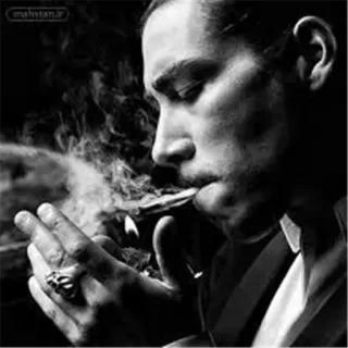 🖤 man, smoking, cigarette, tobacco, portrait, black and white telegram sticker