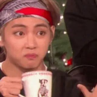 🖇 V kpop, bts, v, taehyung, lucu, ekspresi, meme telegram sticker