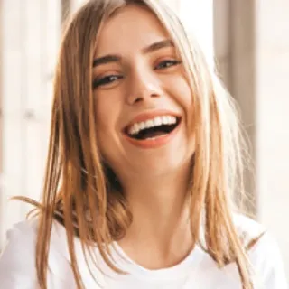 😃 woman, happy, portrait, smiling, girl telegram sticker