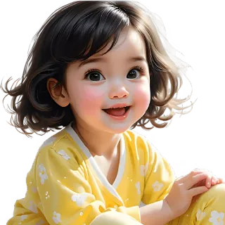 😄 criança, fofo, bebê, bebê, sorrindo, retrato telegram sticker