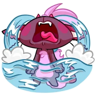 😭 плач, слезы, грустно, эмоциональный, мультфильм, стикер whatsapp sticker