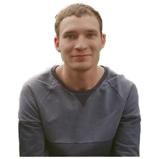 😬 persoon, man, portret, casual kleding telegram sticker