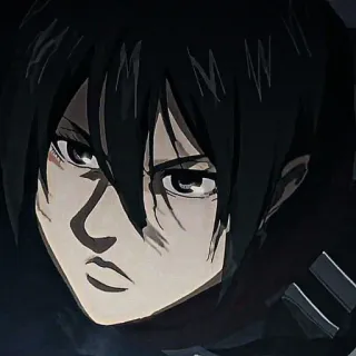 ❕ Mikasa Ackerman Attack on Titan 动漫, 卡通, 进击的巨人, 三笠, 角色 telegram sticker