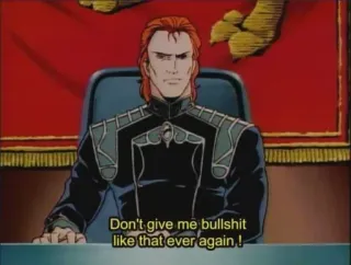 🤬 Don't give me bullshit like that ever again! anime, anger, profanity, red hair, man telegram sticker