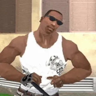 🔪 CJ Grand Theft Auto: San Andreas cj, grand theft auto, san andreas, เกม, ตัวละคร telegram sticker