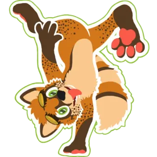 🙃 Fellwesen, Tier, Cartoon, Niedlich, Fuchs, Katzenartig, Figur, Verspielt telegram sticker