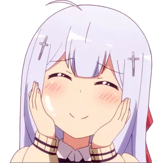 😍 anime, girl, cute, smiling, happy telegram sticker