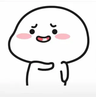 😧 mignon, dessin animé, simple, dessin, kawaii telegram sticker