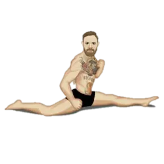 👑 мужчина, атлет, тату, гимнастика, спорт, фитнес whatsapp sticker