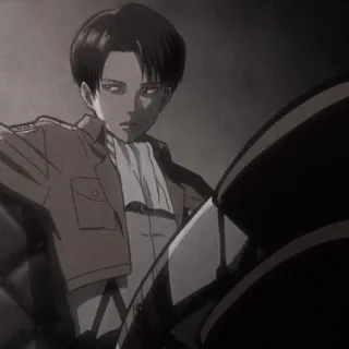 🕶️ Levi Ackerman Attack on Titan anime, military, violence, levi ackerman, attack on titan telegram sticker