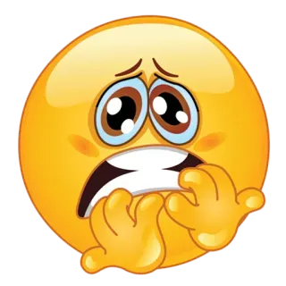 😱 Émoji, anxieux, effrayé, nerveux, inquiet, craintif whatsapp sticker