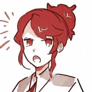 🧷 mulher, desenho animado, anime, chocada, expressão whatsapp sticker