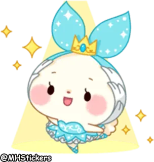 🥰 @MHStickers sticker, dibujos animados, lindo, personaje, ilustración, bailarina whatsapp sticker