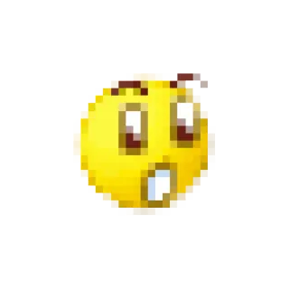 😮 Emoji, Impactado, Sorprendido, Pixelado whatsapp sticker