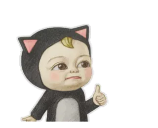 👻 婴儿, 猫, 点赞, 可爱, 贴纸 telegram sticker