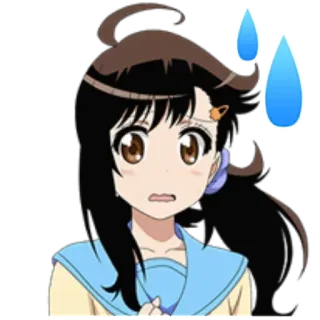 😓 Anime, Mädchen, Schweiß, Besorgt, Süß whatsapp sticker