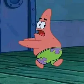 😈 Patrick Star SpongeBob SquarePants Патрик Стар, Спанч Боб, Мультфильм, Бег, Испуганный, Анимированный telegram sticker