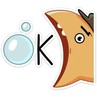 👌 OK OK, chữ viết, bong bóng, hoạt hình, nhân vật telegram sticker